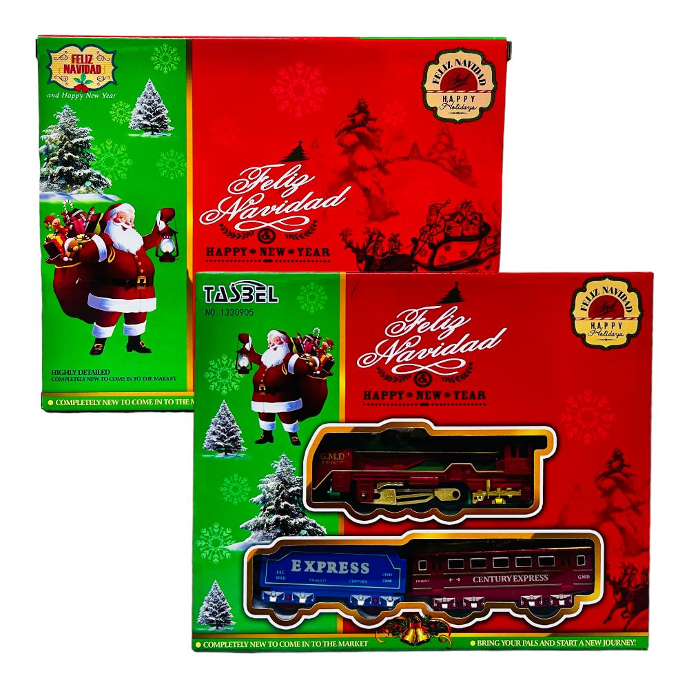 TREN ELECTRICO NAVIDEÑO LUCES 13 PCS