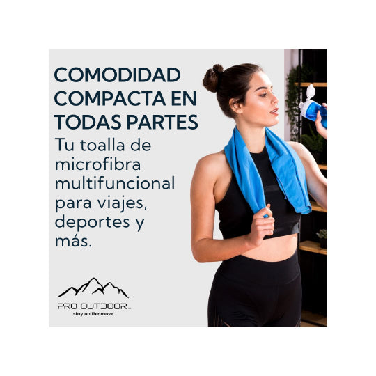 TOALLA MICROFIBRA SUEDE AZUL