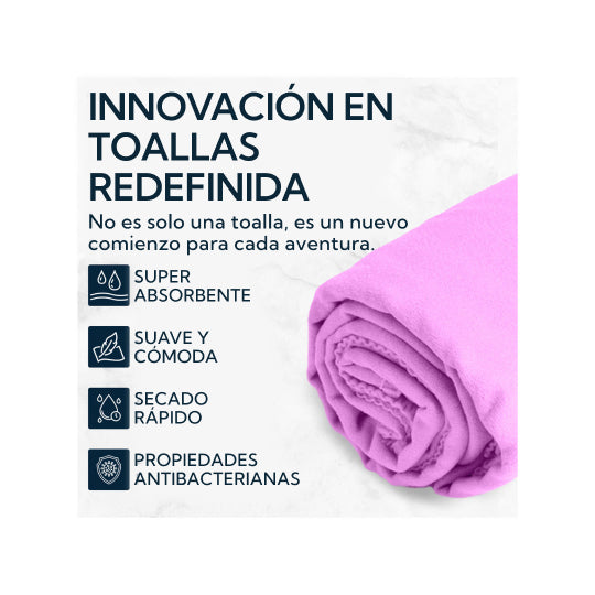 TOALLA MICROFIBRA SUEDE MORADA