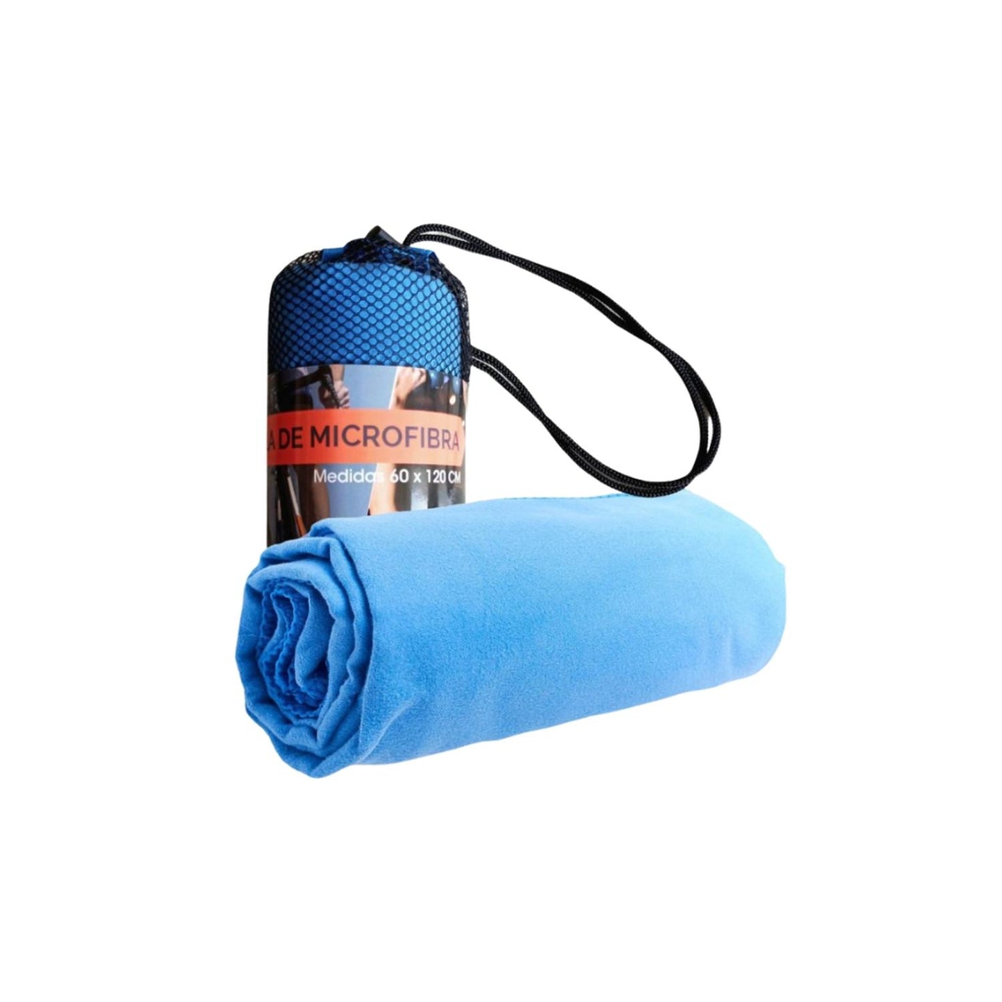 TOALLA MICROFIBRA SUEDE AZUL