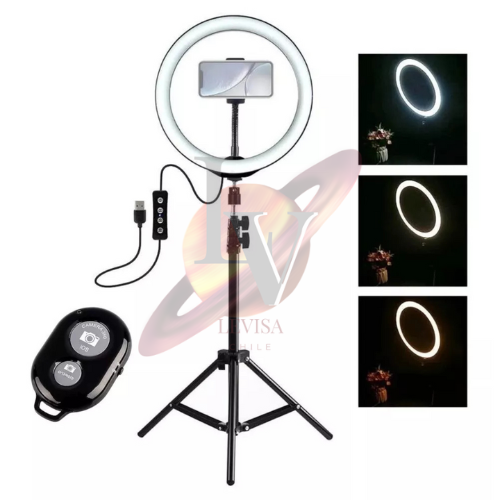 Aro de Luz LED 26 cm Trípode 2.1 M