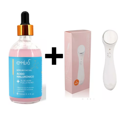 PACK MASAJEADOR FACIAL Y SERUM DE 100 ML