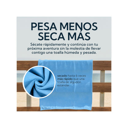 TOALLA MICROFIBRA SUEDE AZUL