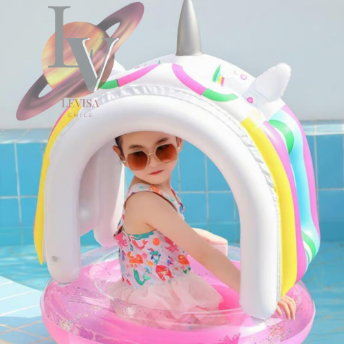 Flotador Inflable Unicornio con Techo