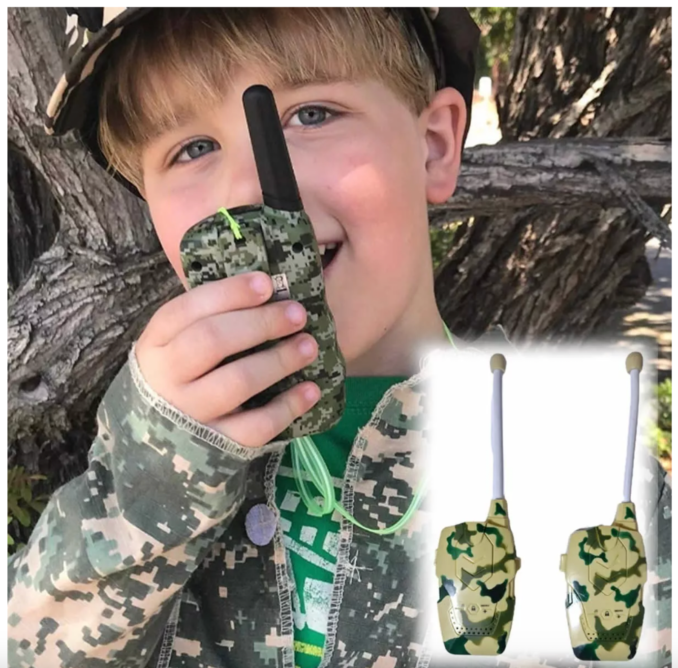 Radio Walkie Talkie Para Niño, camuflaje